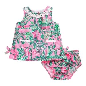 Lily Pulitzer Baby Girl's Shift Dress With Bloomers In Mandevilla - Size 0 - 6 M